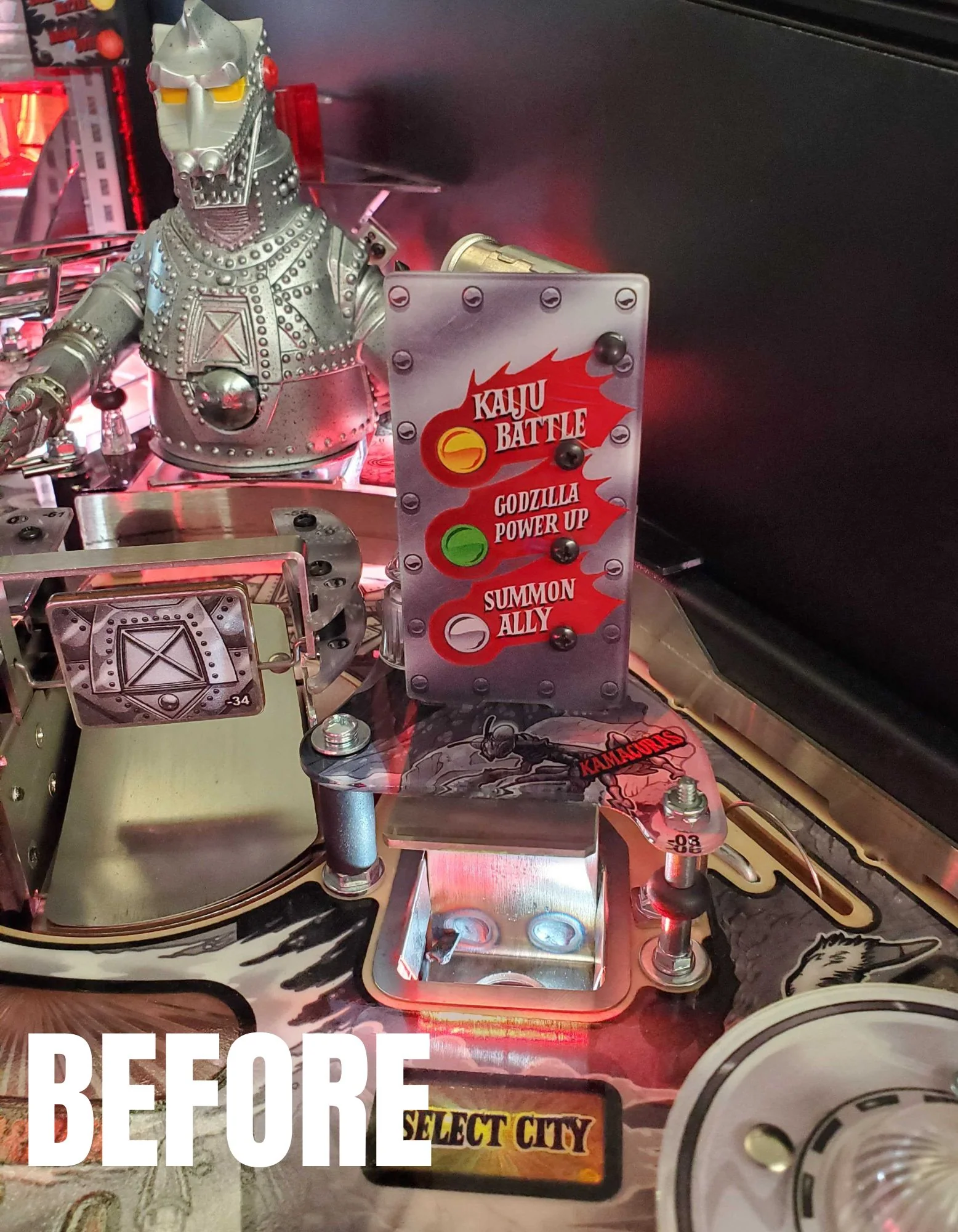 Godzilla 70th Anniversary Pinball Kaiju Scoop Sign -  Neon Light - Image 2