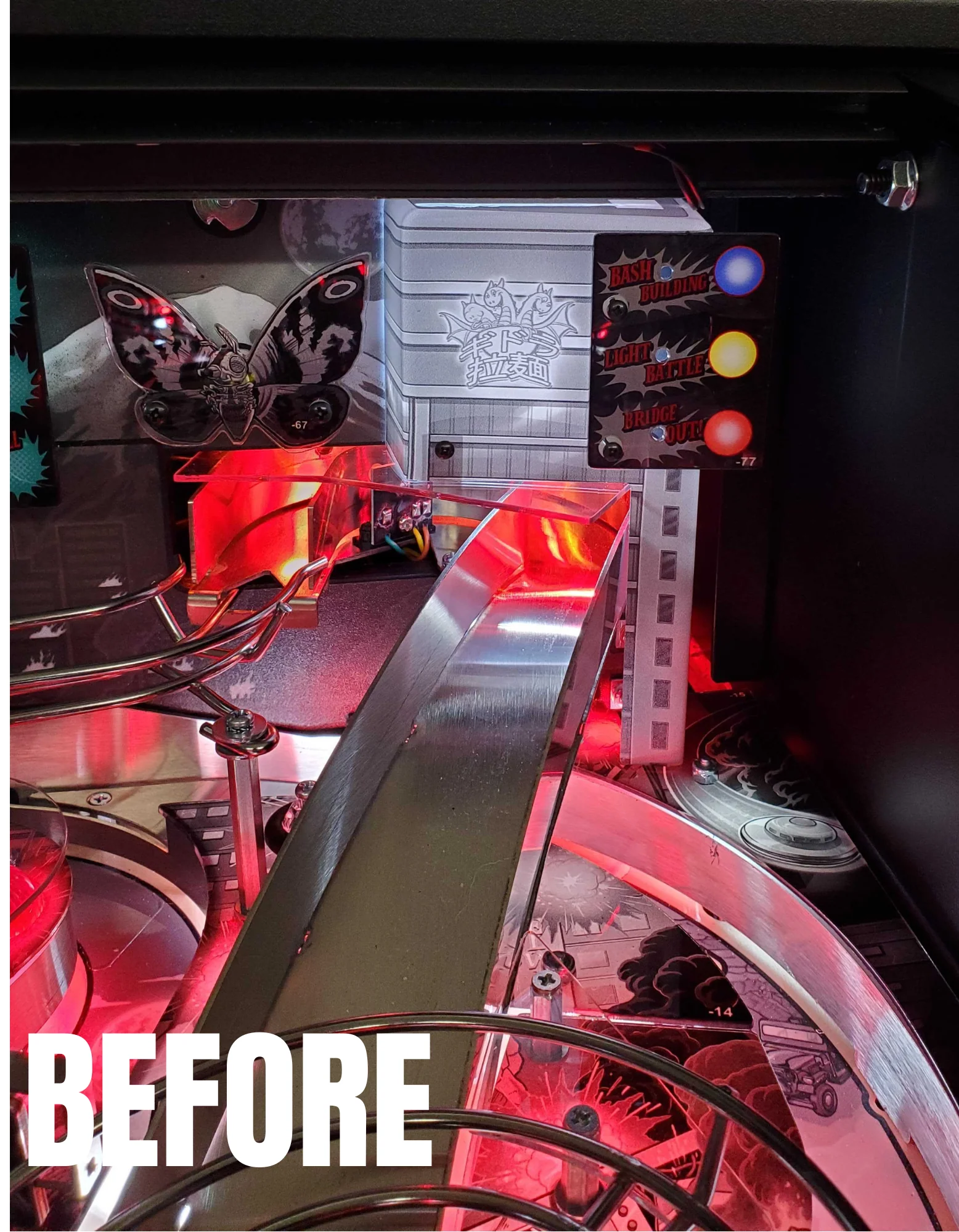 Godzilla 70th Anniversary Pinball Noodle Building and Sign Upgrade - Image 2