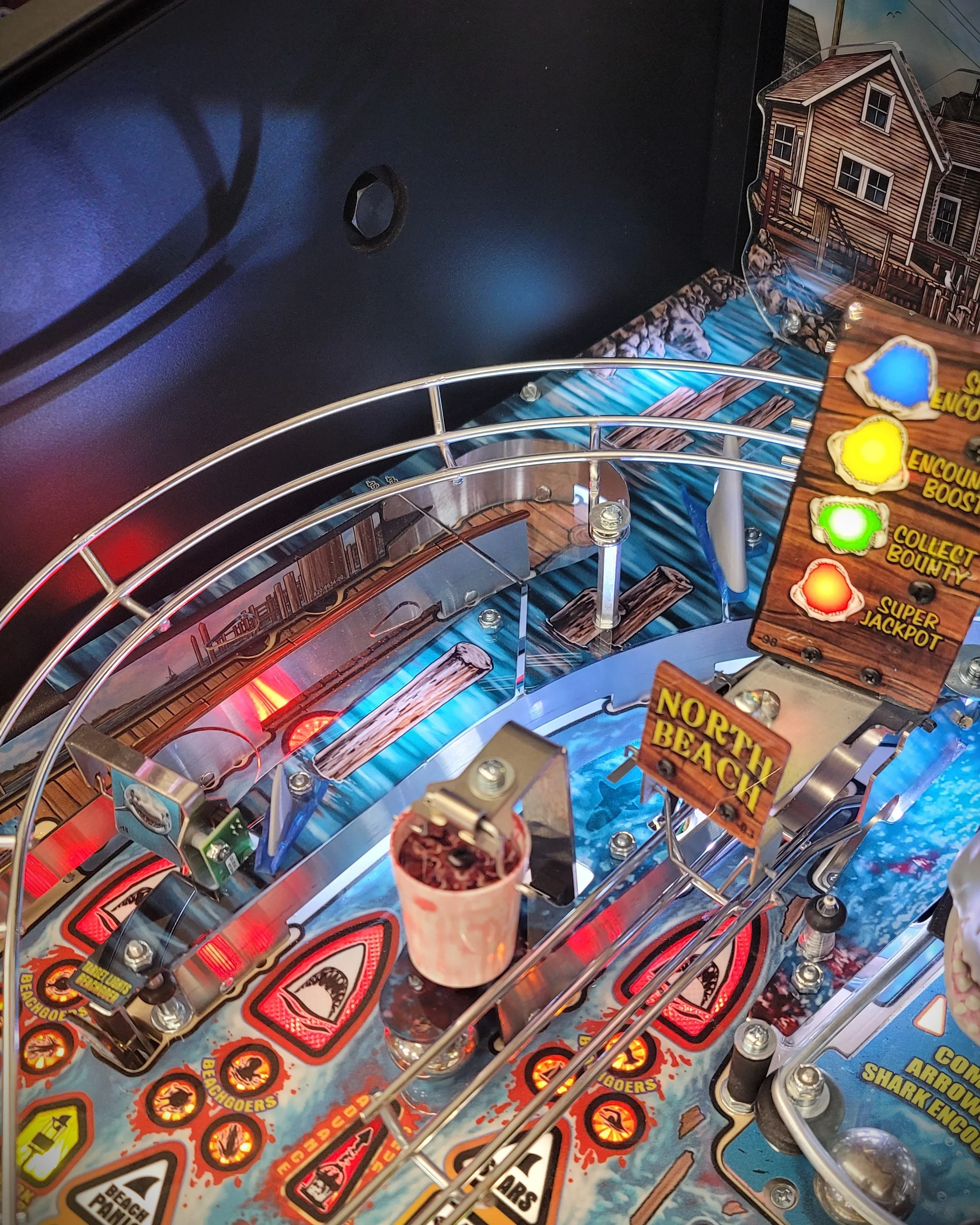 Jaws Pinball Shark Fins With Wave Mount Set - Image 7