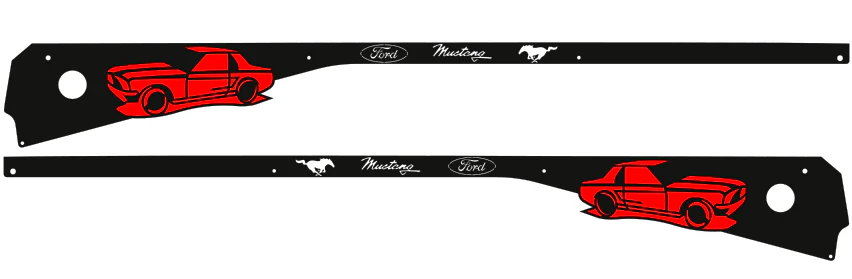 Mustang Pinball Side Rail Armor